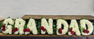 Custom floral letters arrangement