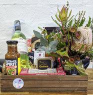 gourmet hamper mix with sweet and savoury food items
