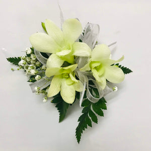 Orchid wrist corsage