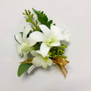 Orchid wrist corsage